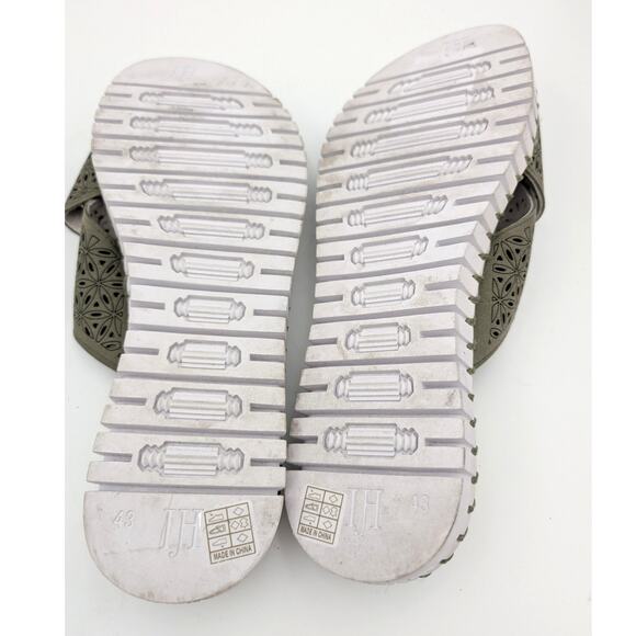 Ilse Jacobsen Tulip Crossband Platform Sandal Women's Army Size US12 EU43 - Picture 8 of 9